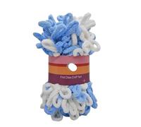 100 g de laine grossière tissée à la main - Fil à oreilles de beignet circulaire for oreillers, couvertures et écharpes(Sky Blue)
