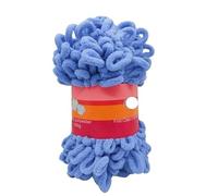 100 g de laine grossière tissée à la main - Fil à oreilles de beignet circulaire for oreillers, couvertures et écharpes(Lightblue)