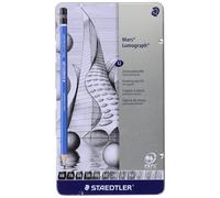 [100 G12 S] STAEDTLER Boîte Métal 12 Crayons Mars Lumograph 100 - Graphite As...