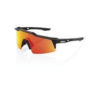 100% Lunettes de soleil Speedcraft SL – Clair Hiper Red miroir multicouche – CAT3 – Soft Tact Black