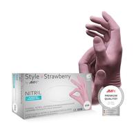 100 gants en nitrile style Strawberry de Ampri, non poudrés Taille XS