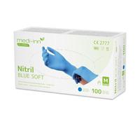 100 Gants Jetables Nitrile Gants à usage unique de Medi-Inn différentes Tailles et couleurs - Bleu, medium