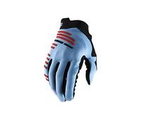 100% Gants Unisexes R-Core - Bleu Clair/Rouge Fluo - Taille M