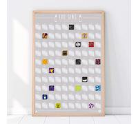 100 gins - affiche de liste de seau à gratter