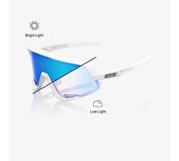 100% - Glendale LE Cat 2 - Lunettes VTT Bastille / Pearl White Glitter - Blue Mirror Photochromic Cat 2