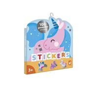 Janod Pack 100 gommettes Licornes 5x5 cm J09190 – Dès 3 ans, motricité fine et concentration