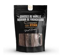 100 gr de Gousses de VANILLE DE MADAGASCAR/BOURBON - Qualité gourmet sélectionnée pour la PÂTISSERIE/CUISINE - Taille 16 cm Emballage sous vide
