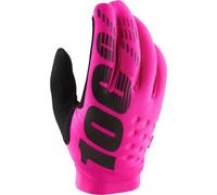 100% Gants Cross Brisker Tout-terrain Hiver Rose néon Homme M Court