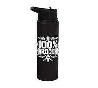 100% Hardcore Rave Techno Industrial Électro Nocturne Stainless Steel Insulated Water Bottle