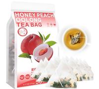 100% Honey Peach Oolong Tea Bag, 175g/6.17oz (3.5g*50bags) thé naturel en feuilles, goût doux, arôme floral frais, corps de thé décaféiné sans sucre 蜜桃乌龙茶
