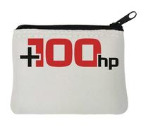 + 100 Horse Power Up Drag Race Racing Porte-monnaie en néoprène Blanc 10 x 11 cm, blanc, Taille unique
