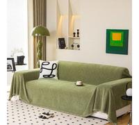 100% Housse de canapé en chenille de haute qualité, convient pour un canapé combiné 3-4 places - Housse de canapé lavable et résistante aux animaux de compagnie avec garniture à franges, convient égal