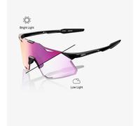 100% - Hypercraft Cat 3 - Lunettes vélo Gloss Black - Purple Flash Mirror Photochromic Cat 3