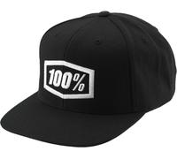 100% Icon Snapback Cap, noir