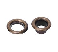 100 œillets à Rivets Creux en Laiton de 6 Mm, Trou Rond en Métal avec œillets pour L'artisanat du Cuir, Scrapbooking, Convient pour Chaussures, Ceintures, Chapeaux, Sacs, (Bronze