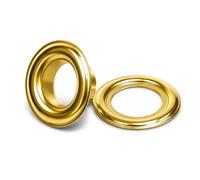 100 œillets de 10 mm de diamètre auto-perforants (double avec disque) laitonnés