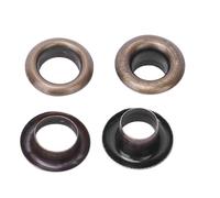 100 œillets métalliques, œillets double face en laiton de 5 mm, œillets à rivets pour ceinture, chaussures, sac, artisanat en cuir, étui et gaine de bricolage (Antique Bronze)