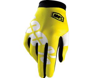 100% iTrack Gants de Motocross, jaune/blanc, Taille 2XL
