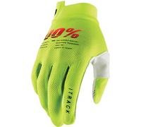 100% iTrack Gants de vélo pour les jeunes, Jaune néon, Taille L