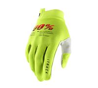 100% iTrack Gants de vélo pour Les Jeunes (Neon Yellow,S)