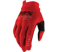 100% iTrack Gants de vélo, Rouge, Taille M