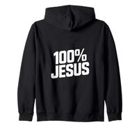 100% Jésus Engagement Chrétien Sweat à Capuche