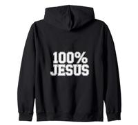 100% Jésus Engagement Chrétien Sweat à Capuche