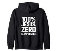 100% Jésus Zéro Compromis Croyant Chrétien Sweat à Capuche