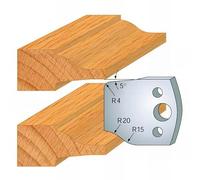 100 : Jeu de 2 fers plate bande ht 40 mm pour porte outils entr'axe plot 24 mm