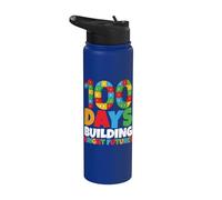 100 jours à bâtir un avenir prometteur | Brick 100 jours d'école Stainless Steel Insulated Water Bottle