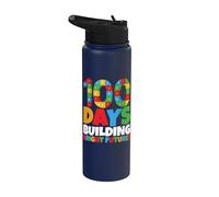100 jours à bâtir un avenir prometteur | Brick 100 jours d'école Stainless Steel Insulated Water Bottle