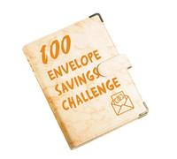 100 jours Challenge to Save Money-Cash Budget Enveloppe à feuilles mobiles - A5 Marbre haut Match-Beige