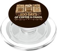100 Jours de café et de Chaos, Une Vie de Professeur d'école drôle et occupée PopSockets PopGrip pour MagSafe