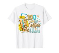 100 Jours de café et de Chaos, Une Vie de Professeur d'école drôle et occupée T-Shirt