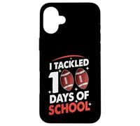 100 Jours de Football Scolaire J'Ai abordé Mon 100e Jour d'école Coque pour iPhone 16 Plus