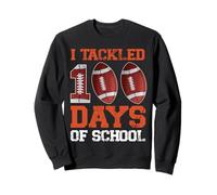 100 Jours de Football Scolaire J'Ai abordé Mon 100e Jour d'école Sweatshirt