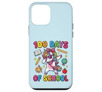 100 Jours d'école à tamponner Une Jolie Licorne en Forme de Coquette pour Filles Coque pour iPhone 12 Mini