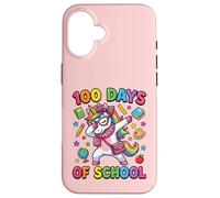 100 Jours d'école à tamponner Une Jolie Licorne en Forme de Coquette pour Filles Coque pour iPhone 16