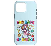 100 Jours d'école à tamponner Une Jolie Licorne en Forme de Coquette pour Filles Coque pour iPhone 16 Pro Max