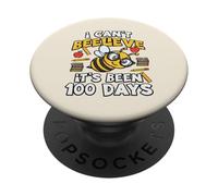 100 Jours d'école, Abeille drôle, Professeur, Femmes, Hommes et Enfants PopSockets PopGrip Adhésif