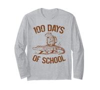 100 Jours d'école Capybara Alligator, Un Animal drôle Manche Longue