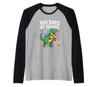 100 Jours d'école Dinosaure Smarter 100e Jour Manche Raglan