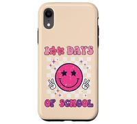 100 Jours d'école Happy Face Peace Vintage 100th Day Kids Coque pour iPhone XR