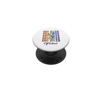 100 Jours d'école Mignon éléphant rétro pour étudiants Enseignants PopSockets PopGrip Adhésif