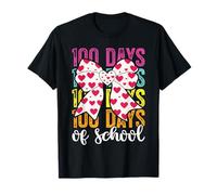 100 Jours d'école - Nœud en Forme de cœur - pour Enseignant, étudiant, Salle de Classe T-Shirt