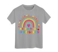 100 Jours d'école T-Shirts pour garçons Filles dans Mes 100 Jours T-Shirt Joyeux 100e Jour d'école Imprimé Hauts décontractés Shirts Fille (Grey, 6-7 Years)