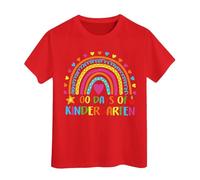 100 Jours d'école T-Shirts pour garçons Filles dans Mes 100 Jours T-Shirt Joyeux 100e Jour d'école Imprimé Hauts décontractés Tuniques Fluides avec Leggings (Red, 4-5 Years)