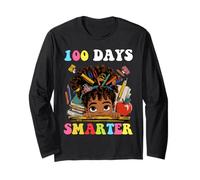 100 Jours d'école, Une enseignante du 100e Jour Plus Intelligente pour Les Filles Afro Manche Longue