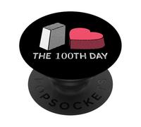 100 Jours J'aime Le 100e Jour d'un Enseignant ou d'un étudiant PopSockets PopGrip Adhésif