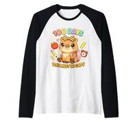 100 Jours où tu Dois être Capy, Un Joli écolier léopard Capybara Manche Raglan
